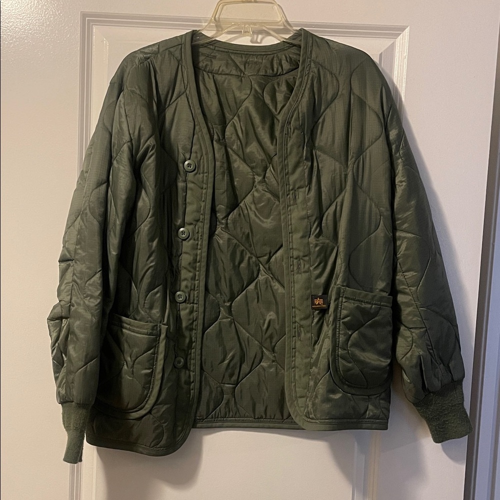 Alpha Industries Green Quilted Jacket
